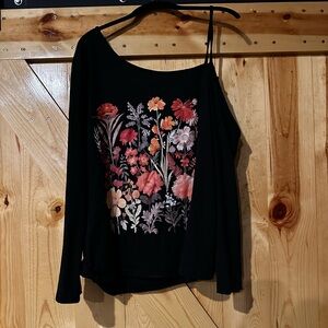 Floral Black Women's Top